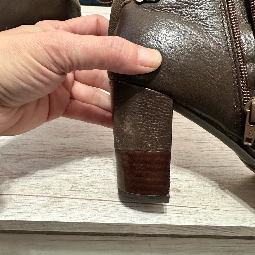 Brown Leather Ankle Boots - Picture 7 of 7
